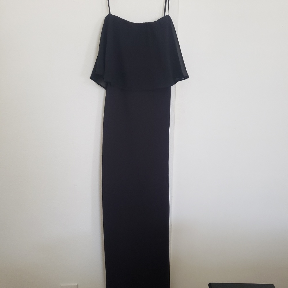 Strapless Long Black Formal Dress